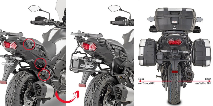 Kawasaki Versys 1000 SE [2019–2024] – Abnehmbarer Seitenkofferträger