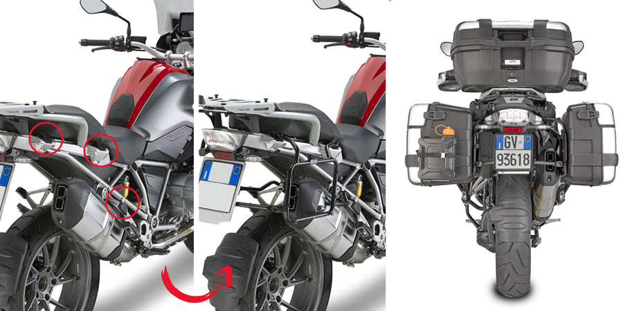 BMW R 1200 GS [GIVI] - Seitenkoffer-Träger abnehmbar für MONOKEY® Koffer nicht kompatibel mit den Alu Seitenkoffer DLM36