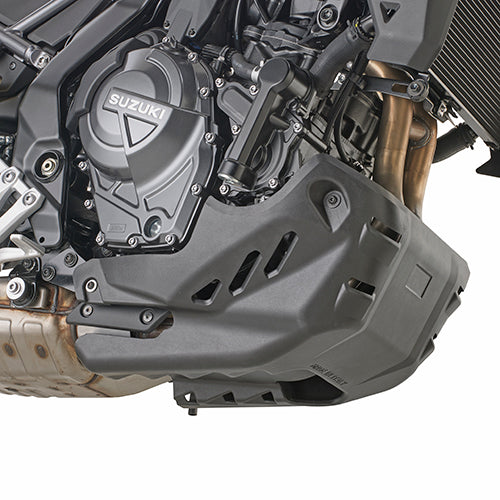 Suzuki GSX 8S [GIVI] - Motorschutz besteht aus schwarz glasfaserverstärktem Kunststoff wird auch in Kombination mit