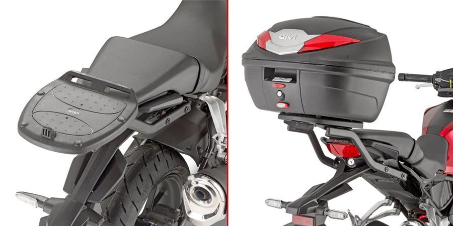 Honda CB 125 R [GIVI] - Topcase Träger für MONOLOCK® Koffer benutzen Sie die im Koffer mitgelieferte MONOLOCK® Platte