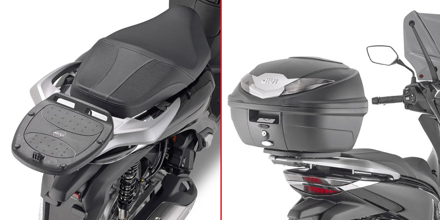 Honda SH 125-150 [GIVI] - Topcase Träger für MONOLOCK® Koffer benutzen Sie die im Koffer mitgelieferte MONOLOCK® Platte
