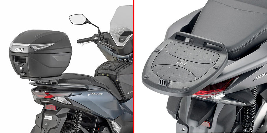 Honda PCX 125 [GIVI] - Topcase Träger für MONOLOCK® Koffer benutzen Sie die im Koffer mitgelieferte MONOLOCK® Platte