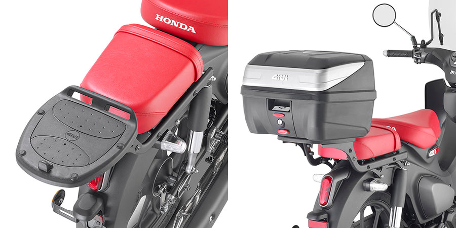 Honda Super Cub C 125 [GIVI] - Topcase Träger für MONOLOCK® Koffer benutzen Sie die im Koffer mitgelieferte MONOLOCK®