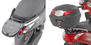 Yamaha D'elight 125 [GIVI] - Topcase carrier for MONOLOCK® cases, use the MONOLOCK® supplied in the case