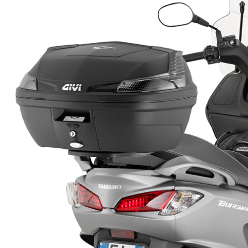 Suzuki Burgman 125-200 ABS [GIVI] - Topcase Träger für MONOLOCK® Koffer benutzen Sie die im Koffer mitgelieferte