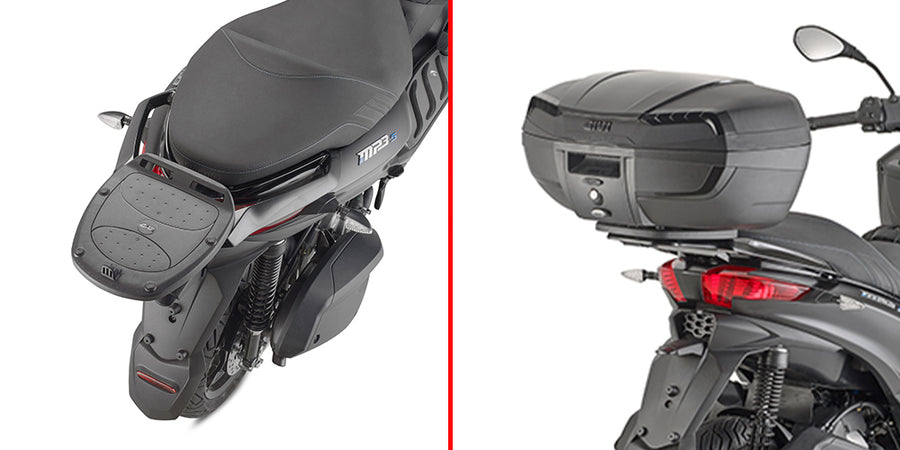 Piaggio MP3 310 [GIVI] - Topcase Träger für MONOLOCK® Koffer benutzen Sie die im Koffer mitgelieferte MONOLOCK® Platte