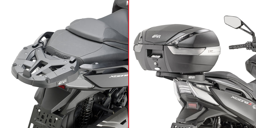 Kymco Xciting VS 400 [GIVI] - Topcase Träger für MONOKEY® oder MONOLOCK® Koffer zu montieren mit der MONOKEY® Platte M5