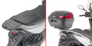 Kymco Agility 300-350 R16 [GIVI] - Top case carrier for MONOLOCK® cases use the one supplied in the case
