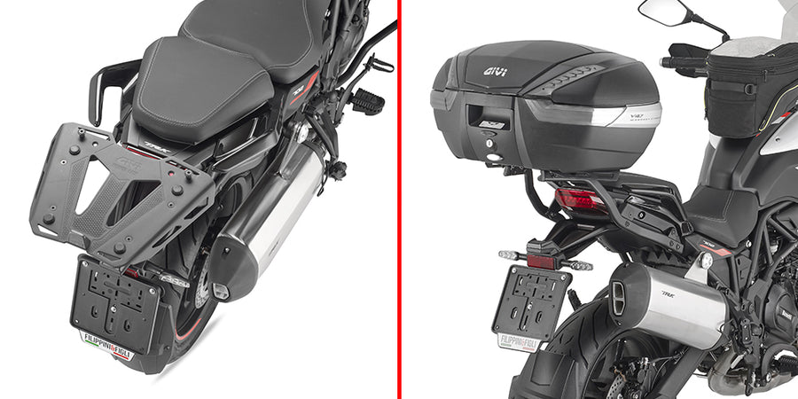 Benelli TRK 702 X [GIVI] - Topcase Träger für MONOKEY® oder MONOLOCK® Koffer zu montieren mit der MONOKEY® Platte M5