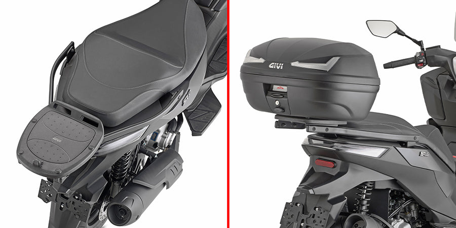 VOGE SR3 250 [GIVI] - Topcase Träger für MONOLOCK® Koffer benutzen Sie die im Koffer mitgelieferte MONOLOCK® Platte