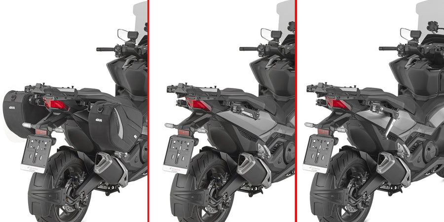 Honda Forza 750 [GIVI] - Pair of specific retractable stealth mounts made of technopolymer reinforced with fiberglass