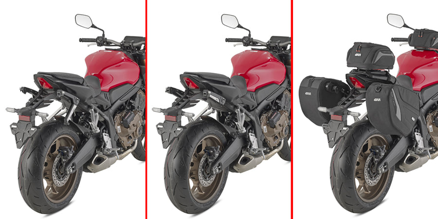 Honda CB 650 R [GIVI] - Paar spezifischer einziehbarer Stealth Halterungen aus mit Glasfaser verstärktem Technopolymer