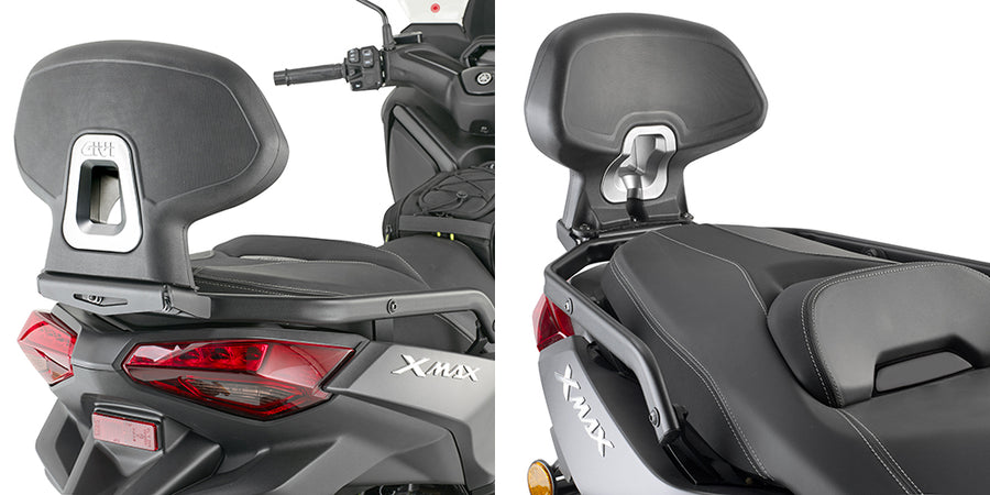 Yamaha X-Max 125 [GIVI] - Beifahrer-Rückenlehne die Montage erlaubt nicht die Befestigung von Träger und Koffer