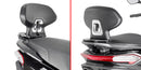Piaggio MP3 HPE 400-400 Sport - 530 Exclusive [GIVI] - Passenger backrest assembly does not allow attachment