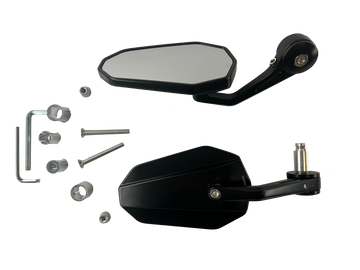 Handlebar end mirrors 2 pieces [E-mark] - Ducati Monster 600 620 750 900 1000 S4 S4R Detailed view