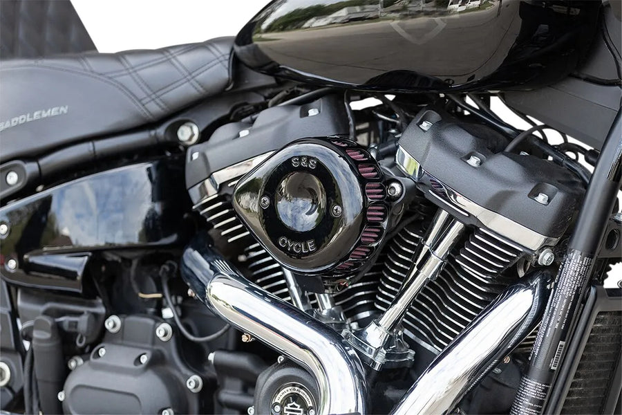 Harley-Davidson FLI 1868 Hydra-Glide Revival 114 [2024] - Mini Teardrop Stealth Luftfilter-Kit – Oberfläche: Schwarz – Bild 4