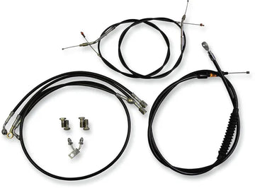 Harley Davidson Fxsb [LA CHOPPERS] – Standard Schwarz Vinyl Lenkerzug/Bremsleitung Kit