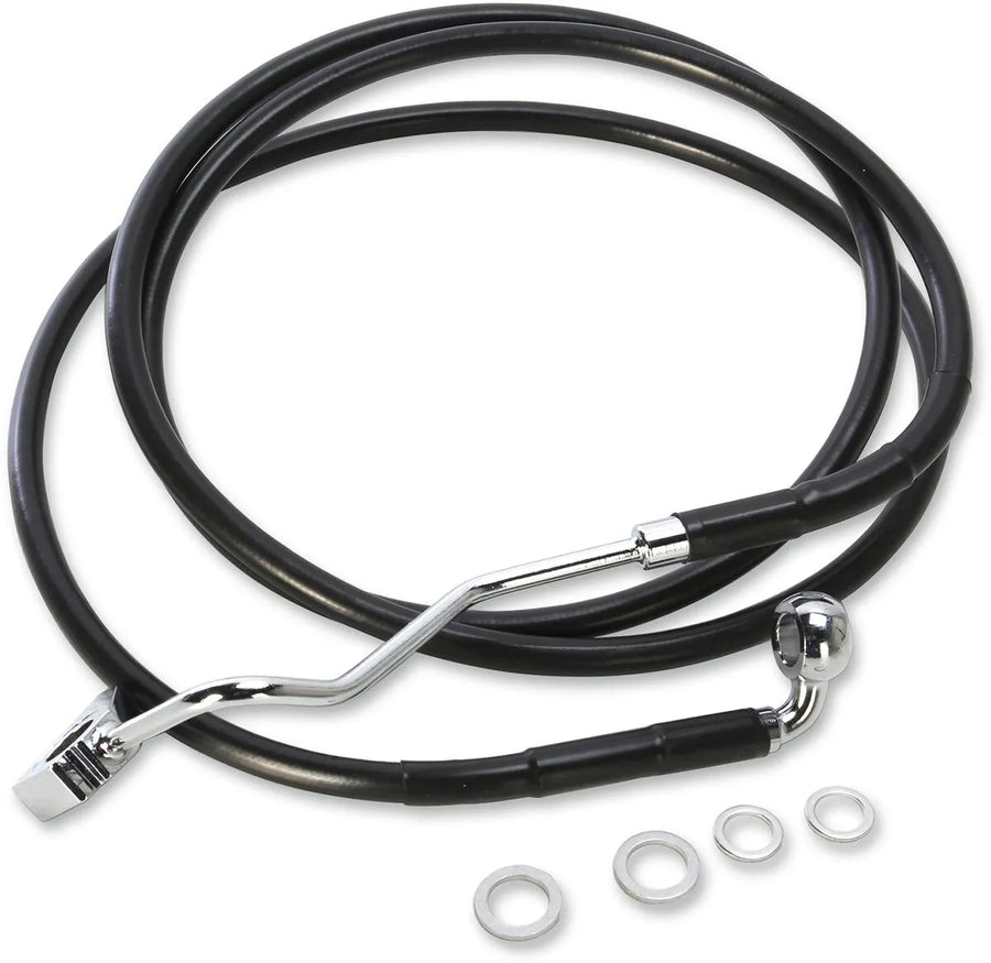 harley davidson fltr [DRAG SPECIALTIES] - Extended Black Vinyl Brake Line Kit