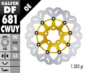 Harley-Davidson XL 1200 R Sportster Roadster [2008] - brake discs - surface: gold, silver - picture 2