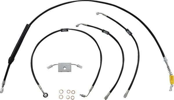 Harley Davidson Fxdrs 114 [LA CHOPPERS] – Standard Schwarz Vinyl Lenkerzug/Bremsleitung Kit