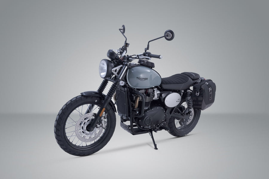 Triumph Street Scrambler 900 [2018-2022] - Legend Gear LC2 side bag system Brown Edition left - picture 1