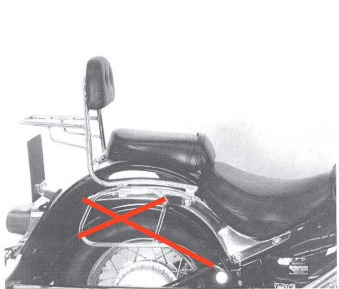 Suzuki VL 800 Intruder VO [2001-2016] - Sissybar without luggage bridge