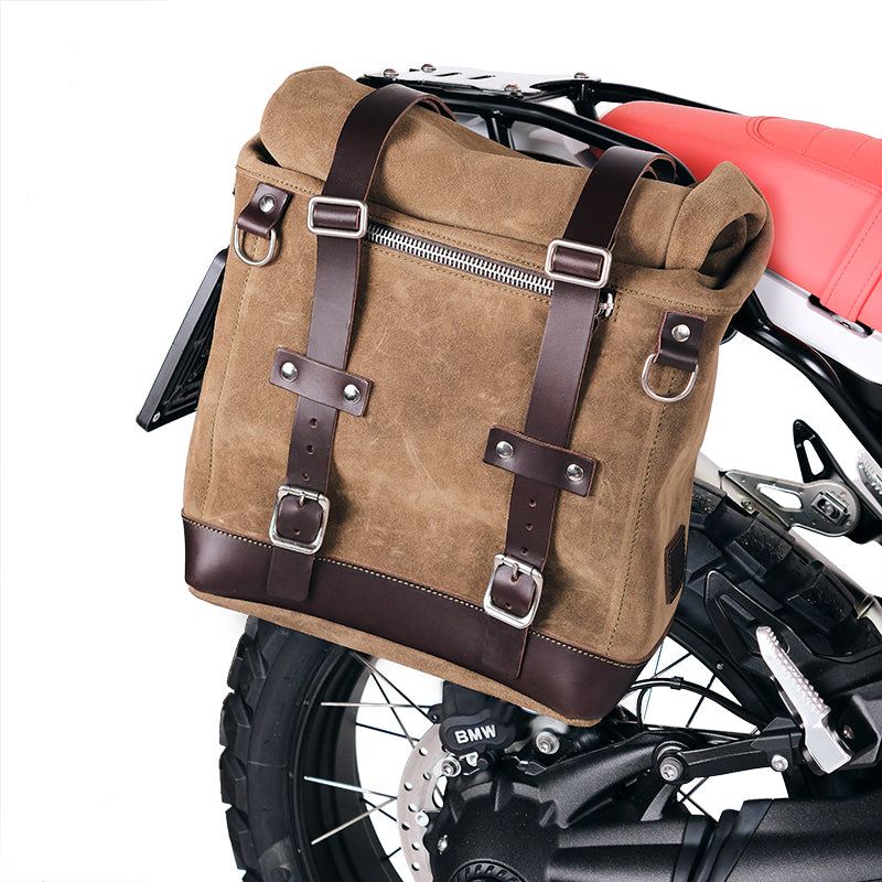 BMW R 12 G/S [2025-2026] - Seitentasche Scram aus Spaltleder 22L-30L + BMW R12 G/S Rahmen rechts