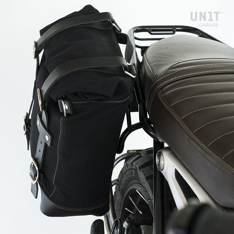 BMW R nineT 1200 Pure [2017-2023] - Scram Seitentasche aus Canvas 22L-30L + symmetrischer Doppelrahmen
