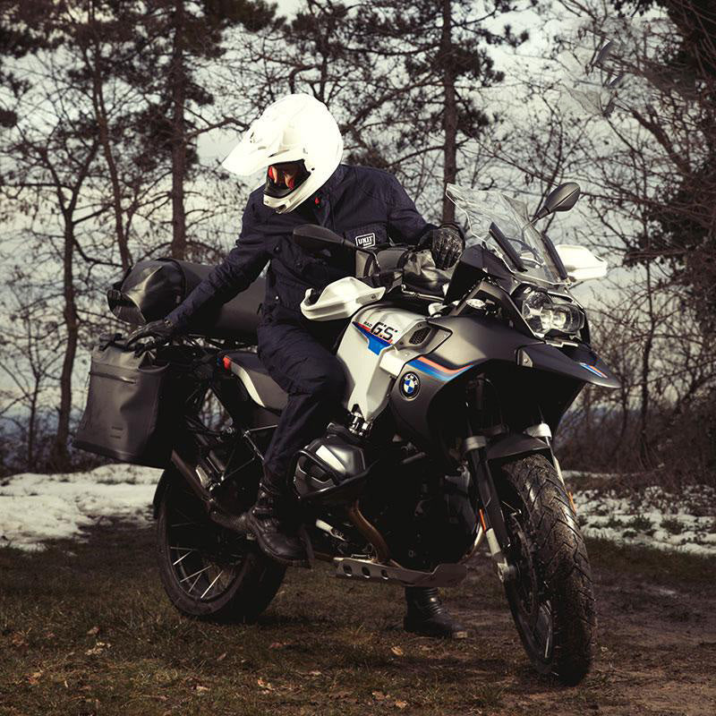 BMW R nineT 1200 Scrambler [2016-2023] - Khali Seitentasche aus TPU 35L - 45L + Aluminiumplatte auf der Schalldämpferseite