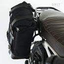 BMW R nineT 1200 Pure [2017-2023] - Seitentasche Scram aus Spaltleder 22L-30L + Doppelter symmetrischer -Rahmen