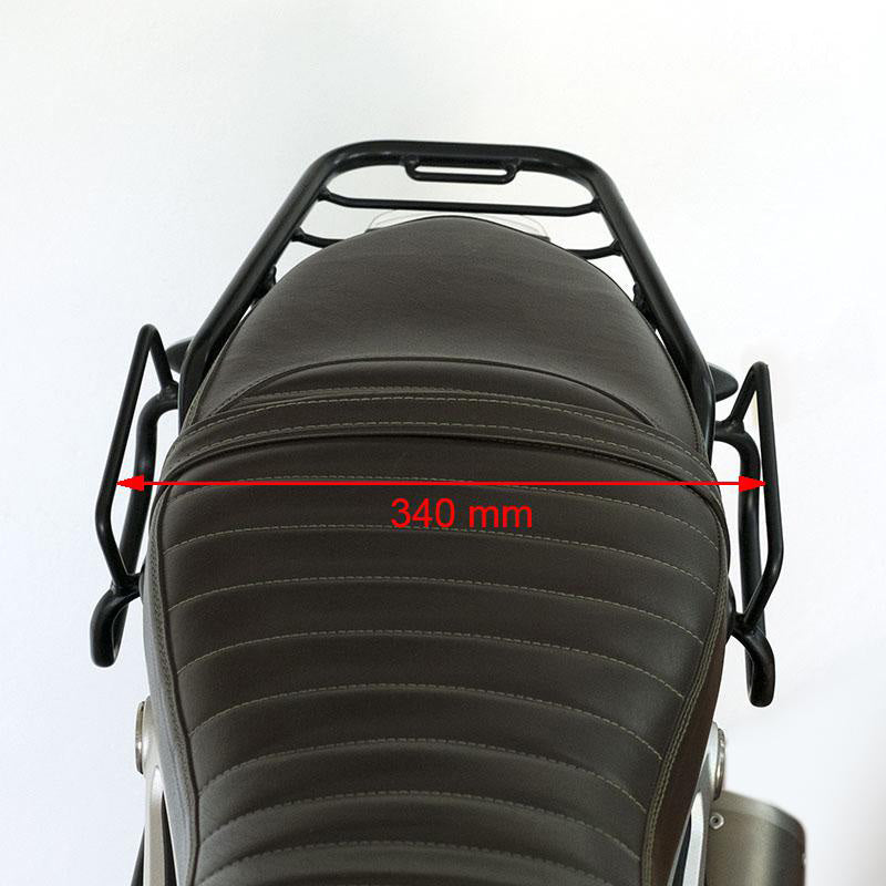 BMW R nineT 1200 Pure [2017-2023] - Seitentasche Scram aus Spaltleder 22L-30L + Doppelter symmetrischer -Rahmen