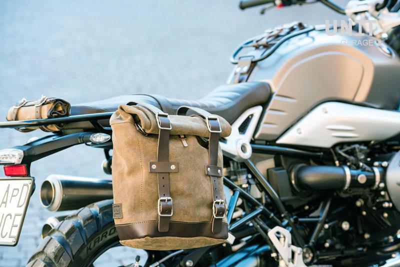 BMW R nineT 1200 Scrambler [2016-2023] - Seitentasche aus Leder + rechtsseitiger Rahmen