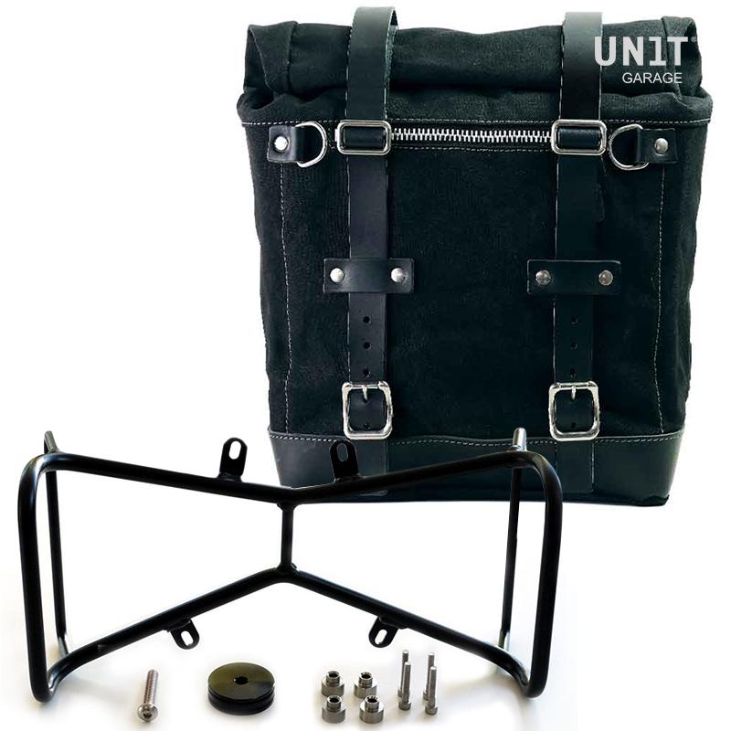 BMW R nineT 1200 Pure [2017-2023] - Scram Seitentasche aus Canvas 22L-30L + symmetrischer Doppelrahmen