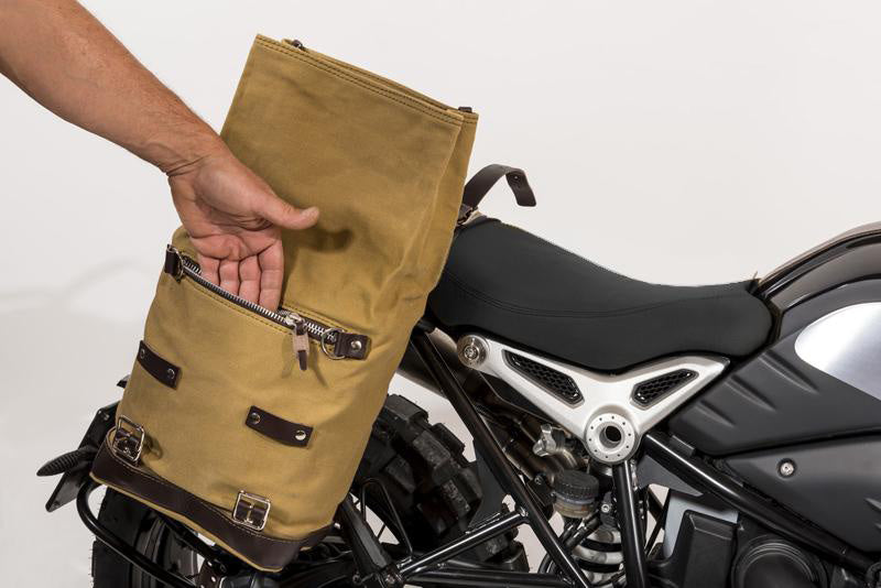 BMW R nineT 1200 Scrambler [2016-2023] - Canvas-Seitentasche 10L-14L + Rahmen der -Serie