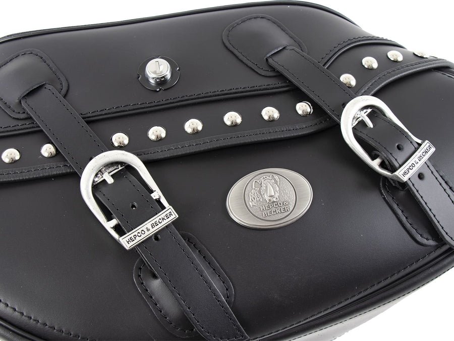 Motorcycle bag [Hepco & Becker] - Leather Buffalo Big Custom right – C-Bow