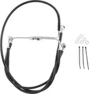 Harley Davidson Flhr [DRAG SPECIALTIES] – Verlängertes Bremsleitungs-Kit aus schwarzem Vinyl