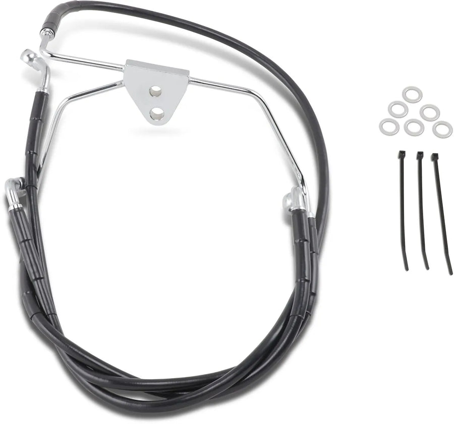 harley davidson flhtcui [DRAG SPECIALTIES] - Extended Black Vinyl Brake Line Kit