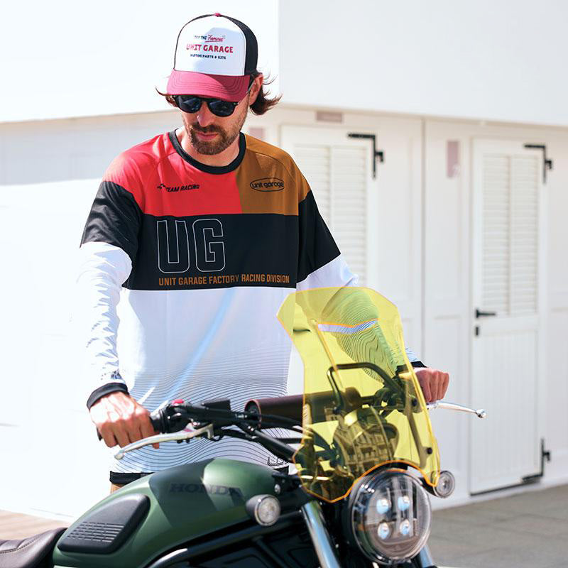 BMW R nineT 1200 Scrambler [2016-2023] - Vintage Unitgarage Trucker Hut weiß/rot