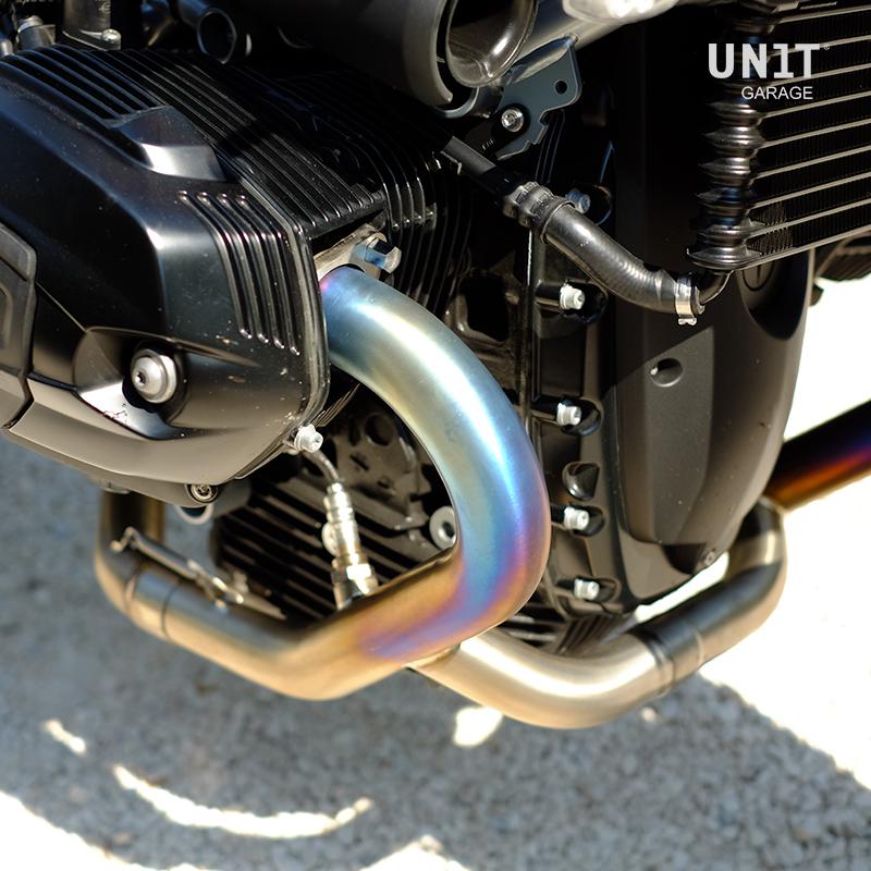 BMW R nineT 1200 Pure [2017-2023] - Abgaskrümmer ohne Katalysator in Titan mit sichtbarer Schweißung (EURO 5)