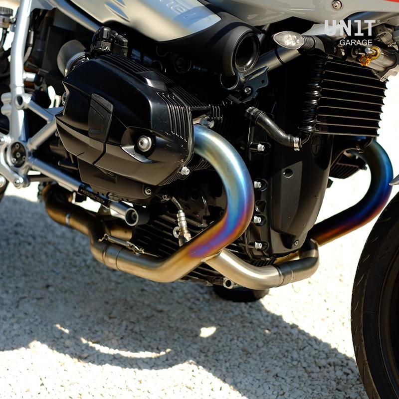 BMW R nineT 1200 Scrambler [2016-2023] - Abgaskrümmer ohne Katalysator in Titan mit sichtbarer Schweißung (EURO 5)