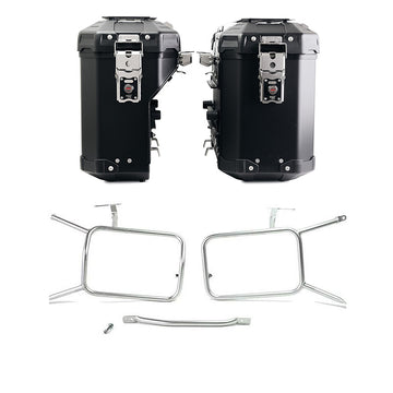 BMW R nineT 1200 Roadster [2014-2023] - Atlas Aluminium-Taschenpaar 39L+32L + Atlas Aluminium Taschenrahmen
