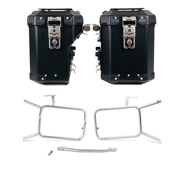 BMW R nineT 1200 Pure [2017-2023] - Atlas Aluminium-Seitenkoffer-Set 48L+41L + Rahmen für Taschen aus Aluminium Atlas
