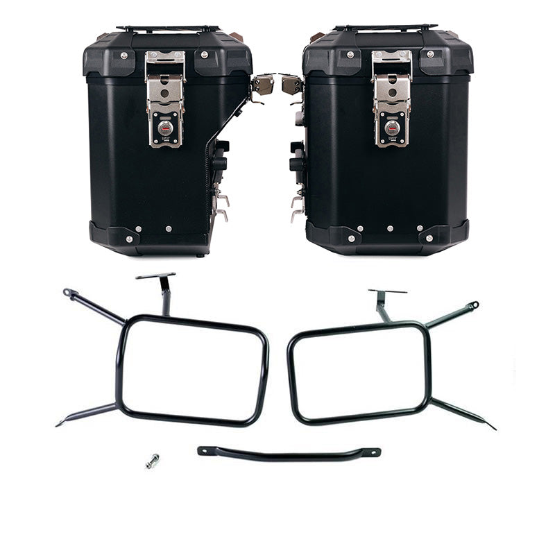 BMW R nineT 1200 Scrambler [2016-2023] - Atlas Aluminium-Seitenkoffer-Set 48L+41L + Rahmen für Taschen aus Aluminium Atlas