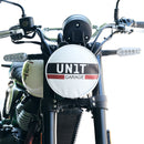 BMW R nineT 1200 Scrambler [2016-2023] - Scheinwerferabdeckung aus Leder mit Logo