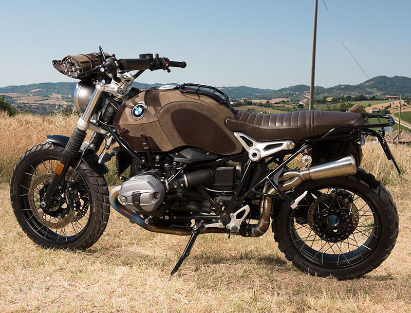BMW R nineT 1200 Scrambler [2016-2023] - Tankabdeckung aus Leder mit Gepäckträger