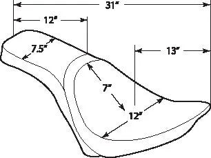 Harley Davidson FXS [DRAG SPECIALTIES] – Predator 2-Up Seat