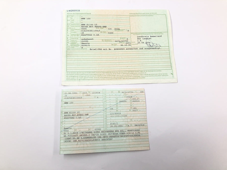 BMW K 1100 LT [1993] - Frame main frame with papers
