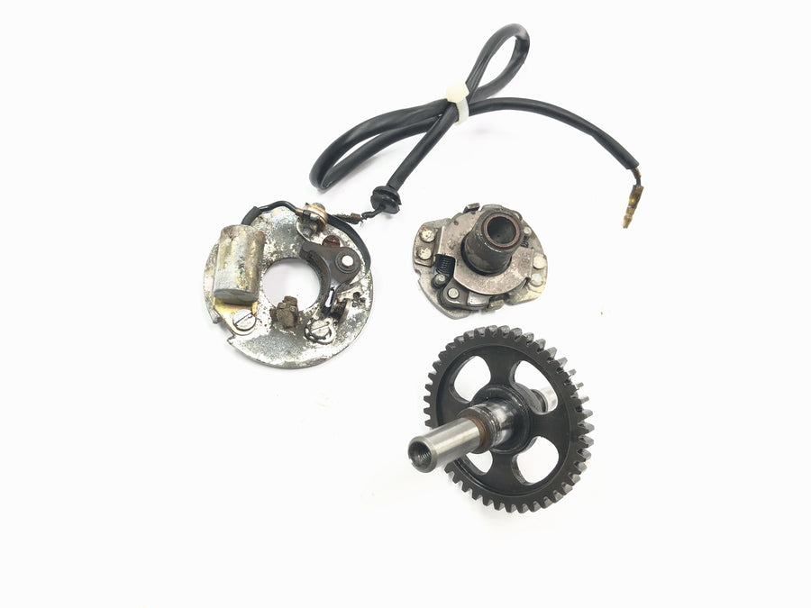 Yamaha XT 500 1U6 [1981] - Ignition contact interrupter centrifugal regulator ignition adjustment