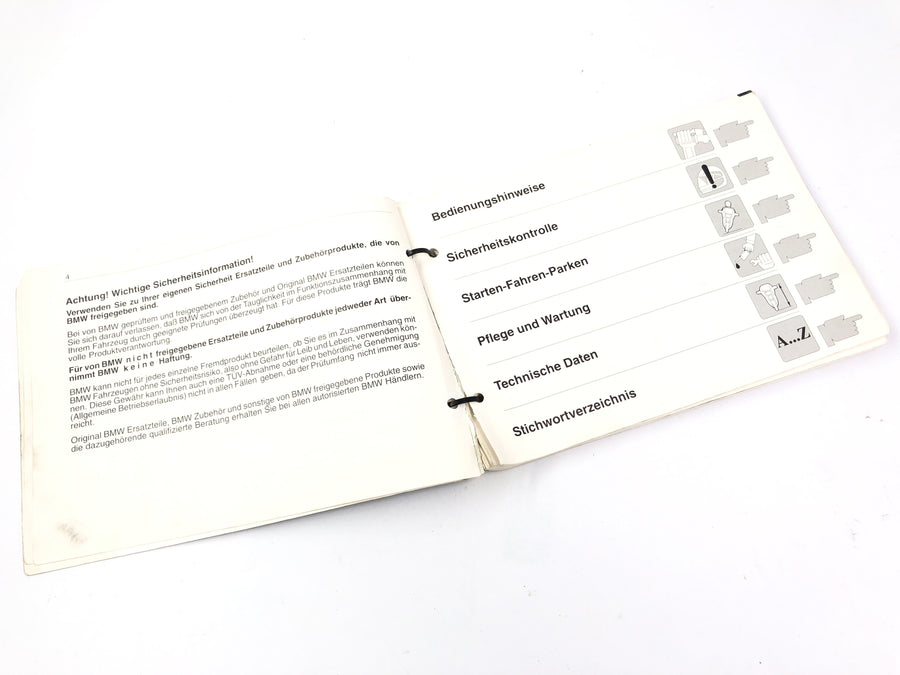 BMW K 1100 RS [1991] - operating instructions for operating instructions