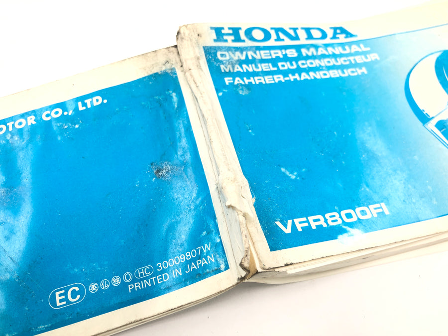 Honda VFR 800 FI RC46 [1999] - Owner's Manual Driver's Manual Owners Manual